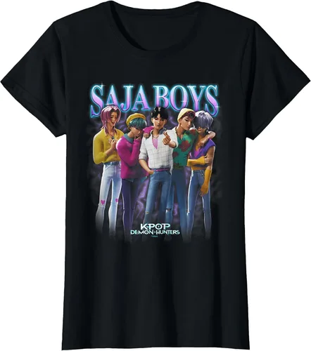 Vista 7 de Kpop Demon Hunters Camiseta Saja Boys Heartthrob con licencia
