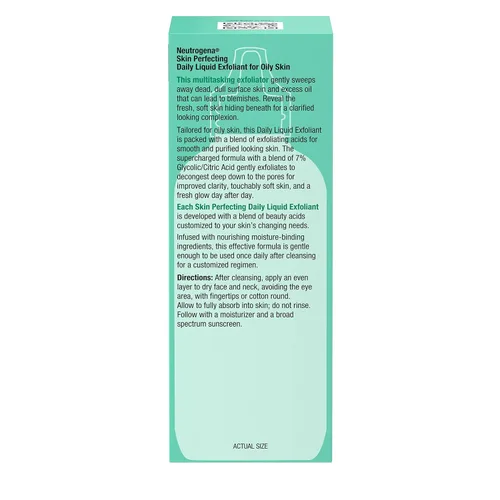 Vista 16 de Neutrogena Exfoliante facial líquido diario perfeccionador de la piel con 7% de mezcla de ácido glicólico/cítrico para piel grasa, exfoliante facial