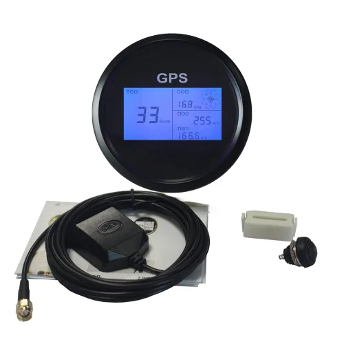Vista 4 de ELING Velocímetro y odómetro digital universal con GPS, 7 luces de fondo, 3 3/8 pulgadas (85 mm) para auto o vehículo marino