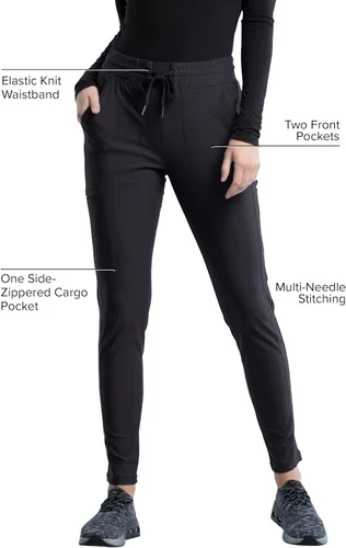 Vista 2 de Cherokee Pantalón quirúrgico para mujer con tejido elástico de 360 y absorbe la humedad - CK095