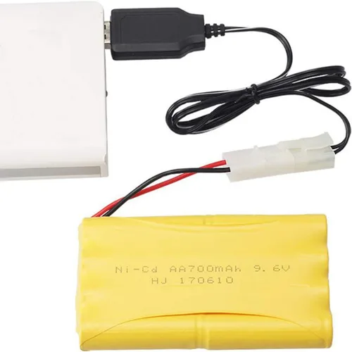 Vista 5 de Cable de carga de batería del cargador USB de 9.6V para el coche RC KET-2P