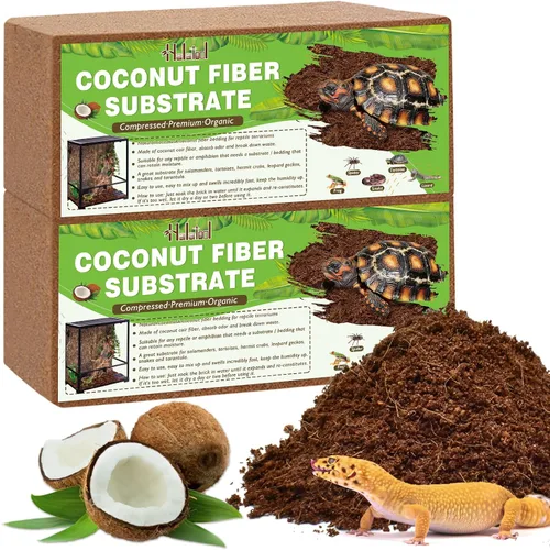 Vista 9 de Halatool - Paquete de 1 sustrato de fibra de coco comprimido para reptiles 1 Paquete