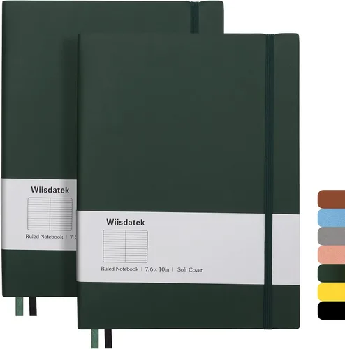 Vista 13 de Cuadernos B5 con rayas universitarias, paquete de 2 cuadernos grandes B5 con 376 páginas numeradas, papel rayado grueso de 3.53 oz/m², cubierta