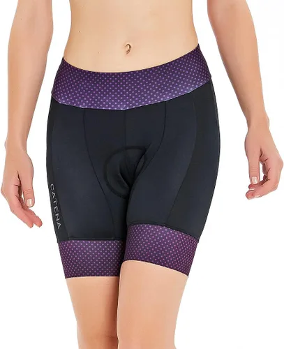 Vista 5 de CATENA Pantalones cortos de bicicleta para mujer con acolchado 3D, para bicicleta de carretera, multicolor