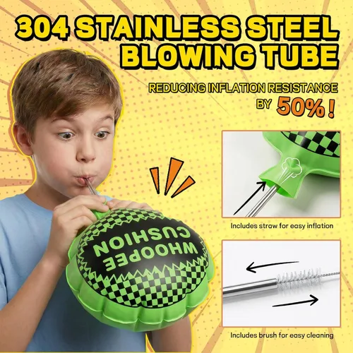 Vista 4 de POPLAY Paquete de 3 cojines Whoopee, broma de pedo para regalos de fiesta novedosos para niños y adultos, almohada para pedos