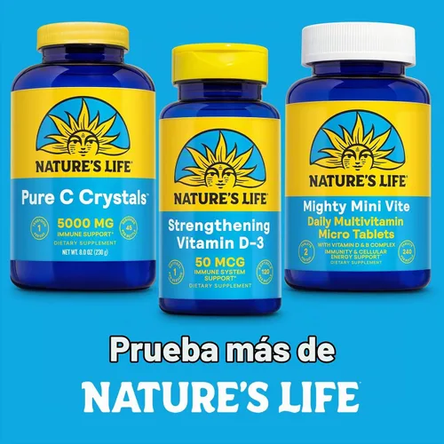 Vista 6 de Nature's Life Cristales de vitamina C puros – 5000 mg VIT C – Suplemento antioxidante e inmunológico, apoyo cardiovascular – Cristales de vitamina C