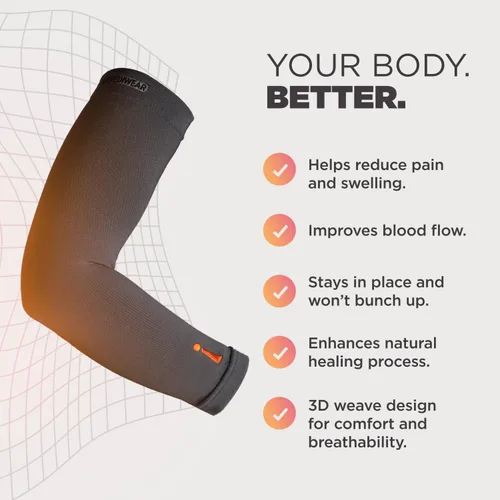 Vista 4 de Incrediwear Manga de Brazo – Mangas de Brazo para Hombre y Mujer para Ayudar con el Dolor Muscular, Alivio y Recuperación, Perfectas para Entrenar