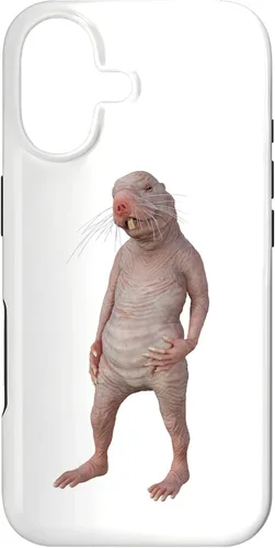 Vista 32 de Carcasa para iPhone 16 Live Weird Funny Naked Mole Rat Strange Animal Case