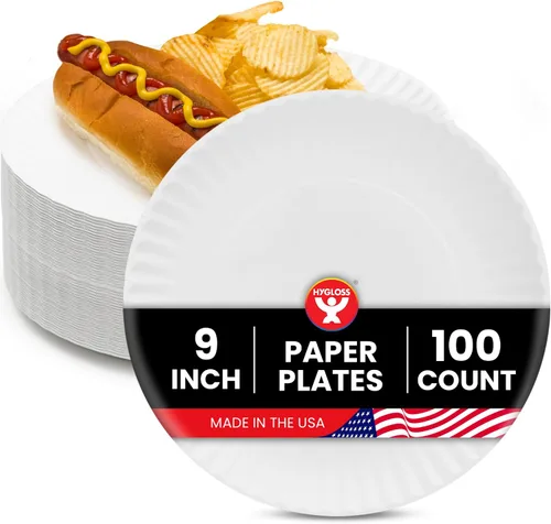 Vista 14 de Hygloss Platos de Papel Pequeños a Granel de 6 Pulgadas - Platos de Postre Desechables para Fiestas, Pasteles, Aperitivos, Bocadillos, Vajilla