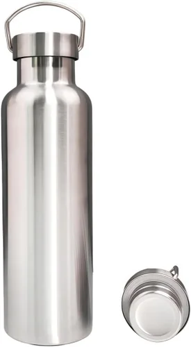 Vista 10 de Botella de agua de acero inoxidable aislada al vacío, botella de agua aislada de boca ancha, botella de metal aislada para bebidas frías, botella