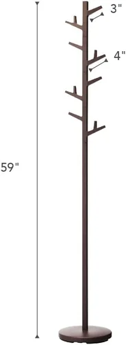 Vista 7 de YAMAZAKI Home Branch Perchero Perchero Árbol/De Pie Y Percha Para Sombreros, 69" - Acero