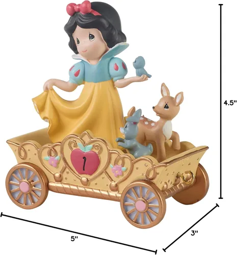 Vista 8 de Precious Moments Disney Figurina de Desfile de Cumpleaños – Blancanieves Edad 1 – Coleccionable de Regalo para el Primer Cumpleaños de Bebé Niña