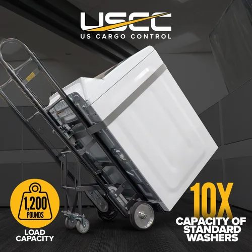Vista 7 de US Cargo Control Heavy Duty Appliance Hand Truck con escalador de escaleras y ruedas de retroceso, capacidad de 1,200 libras, plataforma de acero