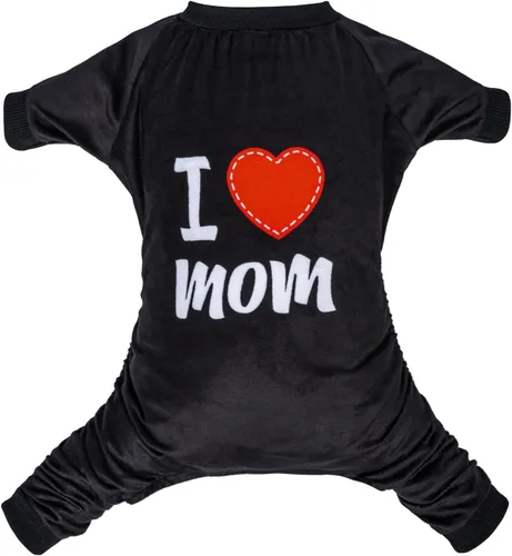 Vista 27 de CuteBone - Pijama de Halloween para perro, enterizos para cachorros, ropa suave para gatos, abrigo de Navidad para mascotas, cómodo traje de cuerpo