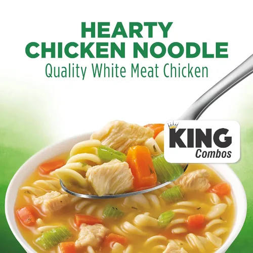 Vista 3 de Healthy Choice - Sopa de fideos con pollo, tazón para microondas, 14 onzas + King Combo QR Code paquete de (2)