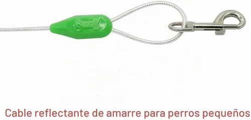 Vista 5 de Petest Cable de amarre reflectante de 15 pies para perros pequeños de hasta 35 libras
