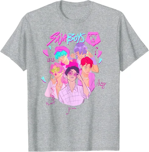 Vista 34 de Kpop Demon Hunters Camiseta Saja Boys Heartthrob con licencia
