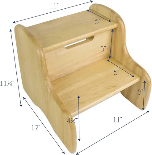 Vista 9 de Taburete personalizado para niños Taburete infantil de madera real (animales del bosque), nombre personalizado para niños pequeños ayudante