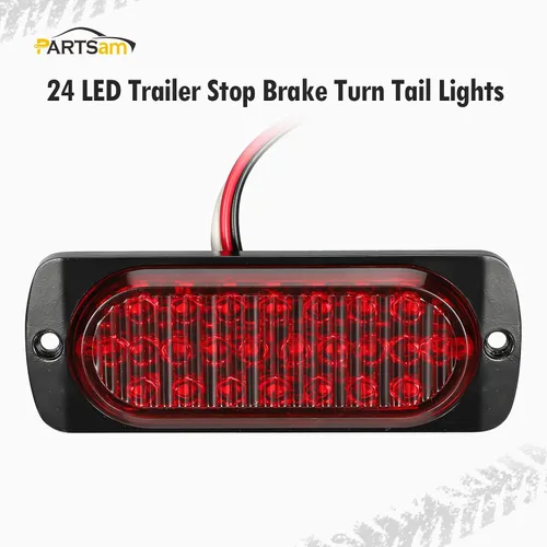 Vista 3 de Partsam 4 luces LED blancas de 4.4 pulgadas, 24 luces LED laterales de remolque, IP67, carcasa de aluminio, impermeable, para montaje en superficie