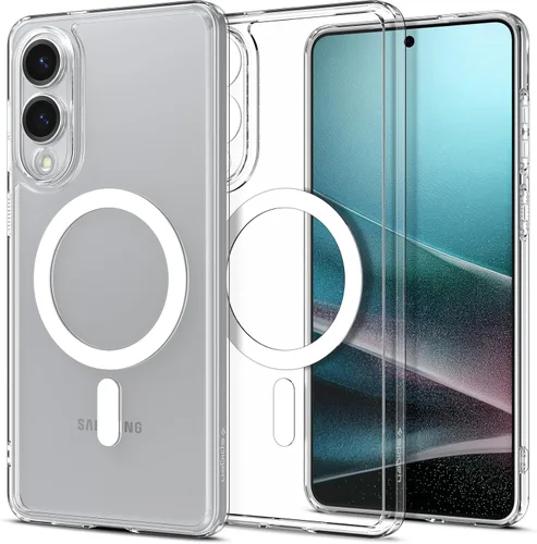Vista 34 de Spigen Ultra Hybrid Metal Ring MagFit Diseñado para Funda Galaxy S24 Ultra (2024) [Protección de Grado Militar] Compatible con MagSafe - Blanco