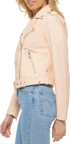 Vista 3 de Levi's Women's Belted Faux Leather Moto Jacket (Regular & Plus Size)