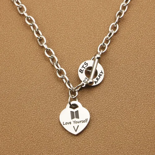 Vista 4 de ARETIS - Collar de regalo para niños Kpop Bangtan Be the Best J-HOPE JIMIN JIN JK RM SUGA V Collar Bangtan Boys Lover Jewelry Regalo para niños fans