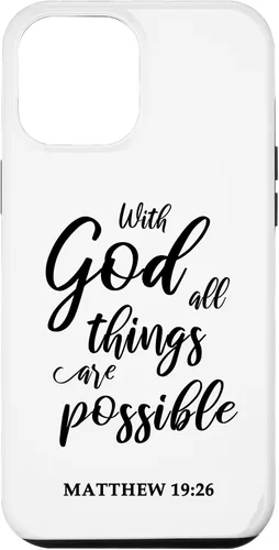 Vista 26 de Christian Message Faith Jesus Matthew 19:26 Case for iPhone 17