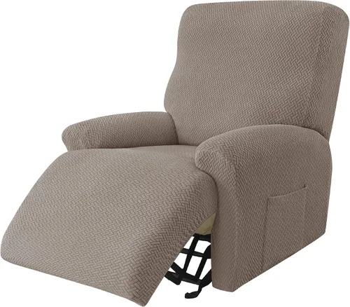 Vista 34 de Eco-Ancheng Fundas reclinables Lazyboy de 4 piezas, fundas para sofá reclinable, fundas antideslizantes para sillas reclinables, con bolsillos
