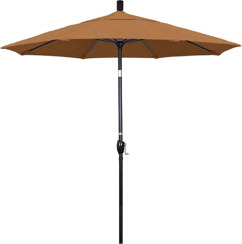 Vista 8 de California Umbrella 7.5' paraguas redondo de aluminio del mercado, elevación de la manivela