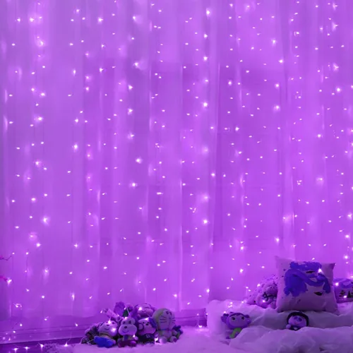 Vista 12 de Twinkle star - Cortina de cadena de 300 LED para ventana, luces para bodas, hogar, jardines, habitaciones, decoraciones de pared interiores