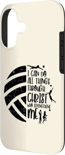 Vista 2 de I Can Do Things Through Christ Volleyball Christian Gift Case for iPhone 17