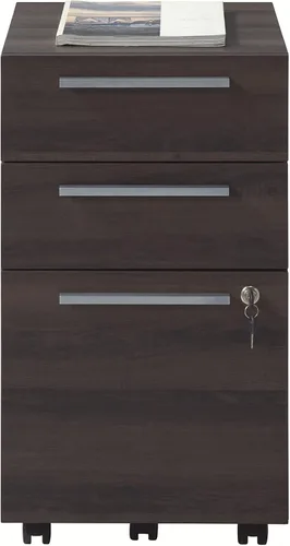 Vista 6 de Realspace® Trezza - Archivador móvil vertical con 3 cajones (19 pulgadas, color nogal cálido)