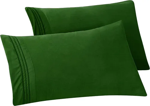 Vista 50 de Elegant Comfort Fundas de almohada sólidas de microfibra de alta calidad hotelera, tejido suave, resistente a las arrugas y a las manchas, fácil