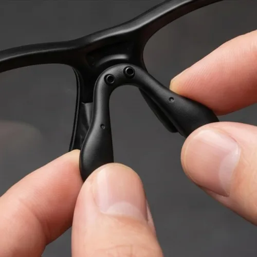 Vista 7 de Beavorty 3 unids almohadillas de gafas de silicona marco puente pad soporta reemplazo anti-caída gafas herramienta de fijación para ciclismo