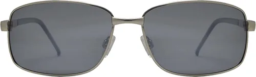Vista 3 de Gafas de sol polarizadas con marco de metal rectangular ancho para hombres grandes extra grandes