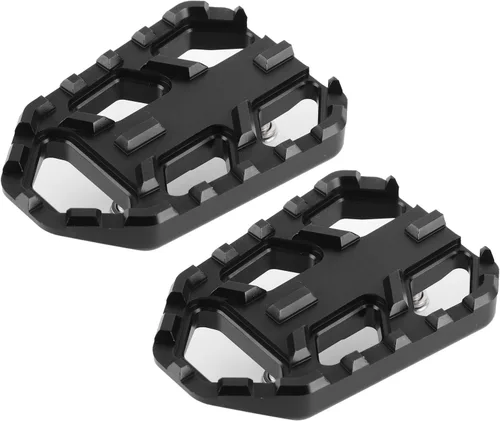 Vista 9 de Estriberas para motocicleta, reposapiés, reposapiés, reposapiés, reposapiés ancho, compatible con FordL650 DL1000 VSTROM / (negro)