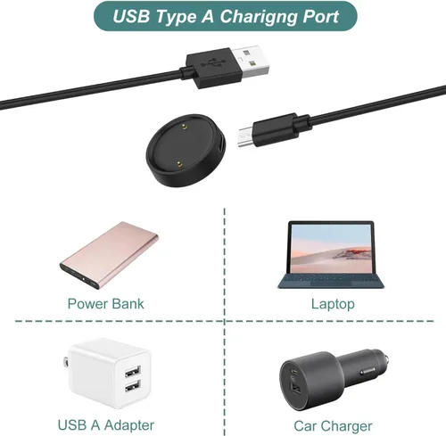 Vista 6 de Cargador para reloj inteligente Amazfit Bip 6 / Active 2 (3.3 pies/3.3 ft)