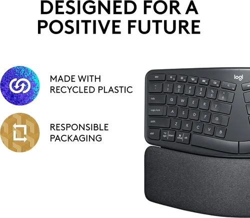 Vista 12 de Logitech Ergo K860 - Teclado inalámbrico ergonómico dividido