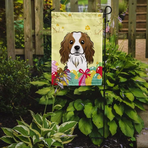 Vista 342 de Caroline's Treasures BB1923GF Bandera decorativa para jardín con diseño de Border Collie, para caza de huevos de Pascua, para jardín, jardín, patio