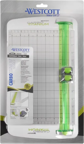 Vista 4 de Westcott Recortadora personal de cuerpo ancho CarboTitanium de 12" Verde/Blanco