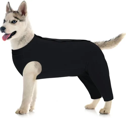 Vista 9 de Kuoser Traje de Cirugía para Perro Hembra Esterilización Macho Castración, Manga de Pierna de Perro para Dejar de Lamer Enterizo Suave para Perro