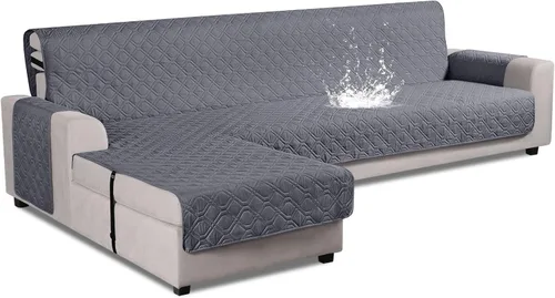 Vista 24 de VANSOFY Fundas de Sofá Seccional Mejoradas 100% Impermeables en Forma de L Funda Reversible para Chaise Lounge Funda Protectora de Sofá Seccional