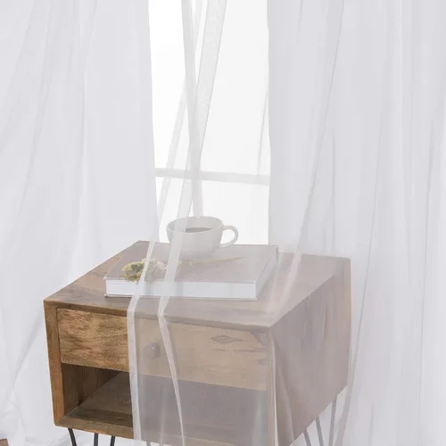 Vista 3 de Best Home Fashion Revestimiento de tul de encaje con aislamiento térmico y apagones sólidos