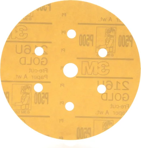 Vista 7 de 912 Hookit disco de arena P5A de 3" color oro de 3M, P220, 3, Dorado