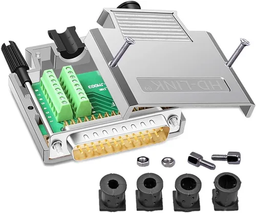 Vista 14 de 2 unids DB25 sin soldadura RS232 serie a 25 pines terminal