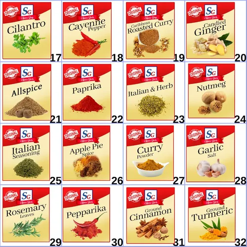 Vista 3 de Delantal de cocina con temática de especias, impermeable, ajustable, para cocinar y hornear, varios colores y diseños
