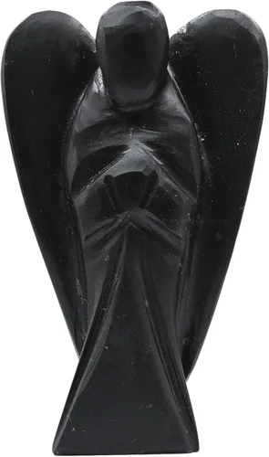 Vista 11 de Figuras de ángel guardián de cristal de aventurina verde (oscuro) para piedra natal curativa, estatua decorativa (ángel de bolsillo tallado a mano)