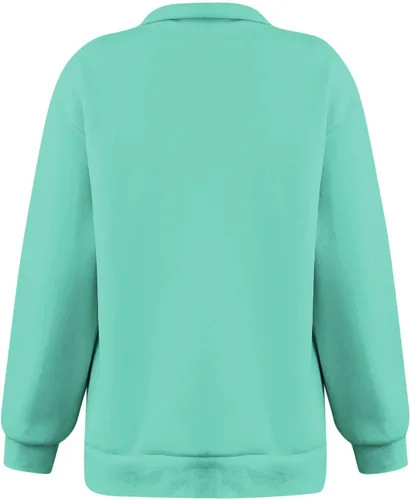 Vista 5 de Ceboyel Sudadera de gran tamaño con cremallera de un cuarto para mujer, sudadera con capucha Y2K para otoño, ropa de moda 2023