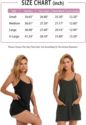 Vista 7 de ATHMILE Vestidos de verano para mujer, minivestido deportivo, deportivo, deportivo, deportivo, vestido corto para mujer, golf, tenis, ejercicio