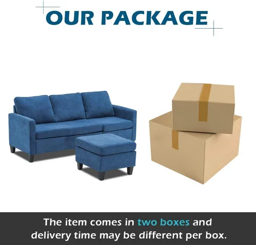Vista 6 de Bonnlo Convertible Sectional Sofa L Shaped Sectional Couch Small 3-Seater Sectional Sofas,Modern Living Room Sectional Sofa Couch with Reversible